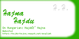 hajna hajdu business card